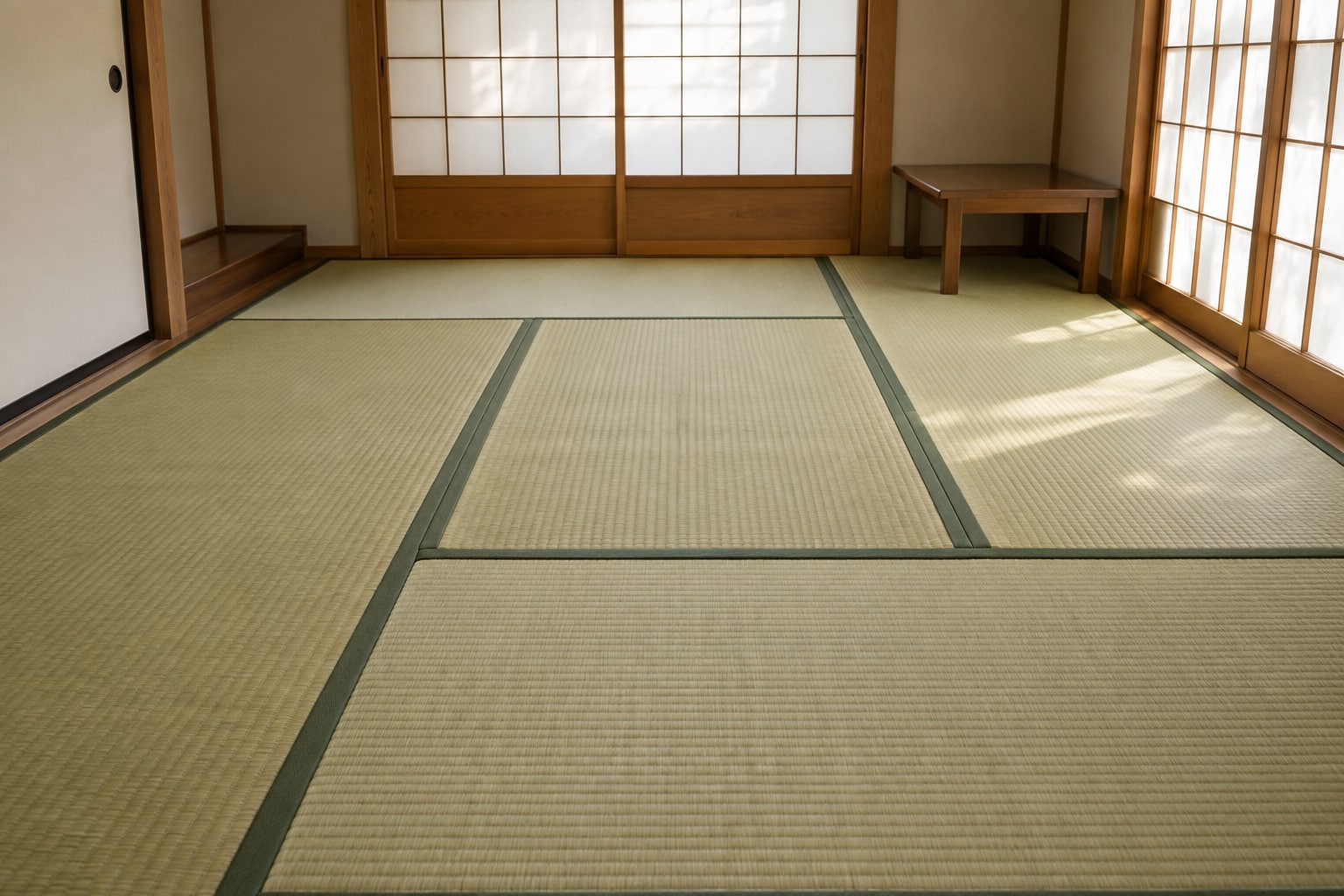 やわらかな日差しが入る畳と障子のある和室のイメージ